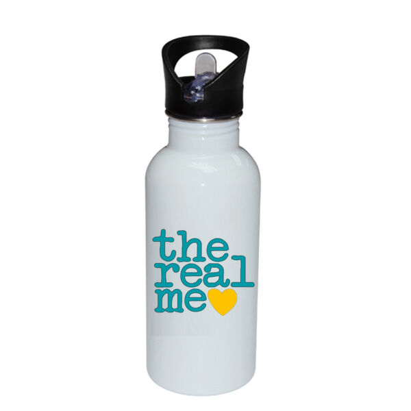 THE REAL ME - Stainless Drink Bottle with Straw Thumbnail